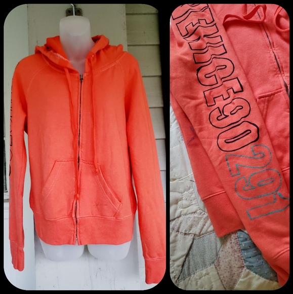 🌈GIFTED 💋💝 Venice 291 Orange Hoodie Sweatshirt - Picture 2 of 16